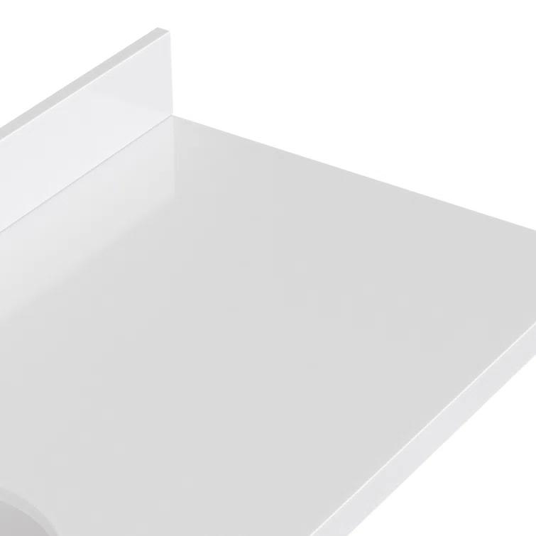 Ariel Monrow 67 Inch Single Oval Sink Bathroom Vanity With Pure White Quartz Countertop