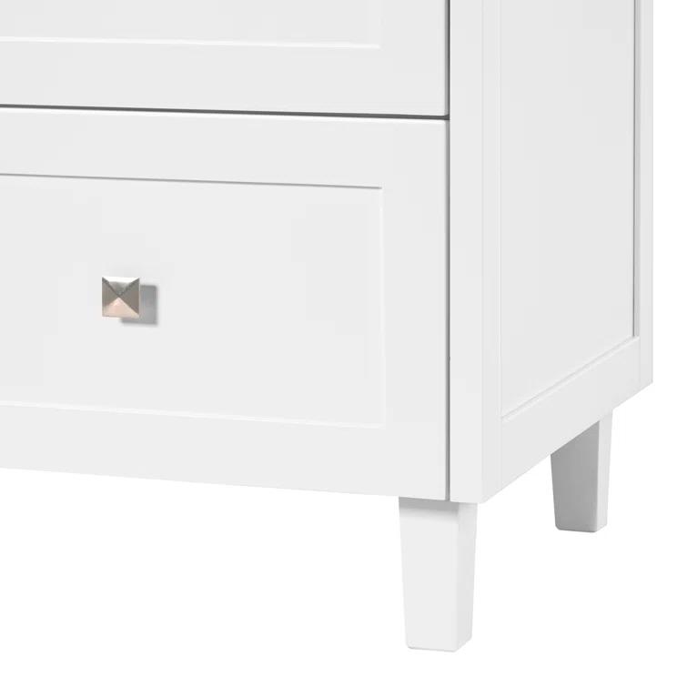 Ariel Monroe 67 Inch Single Rectangular Sink Bathroom Vanity With Pure White Quartz Countertop