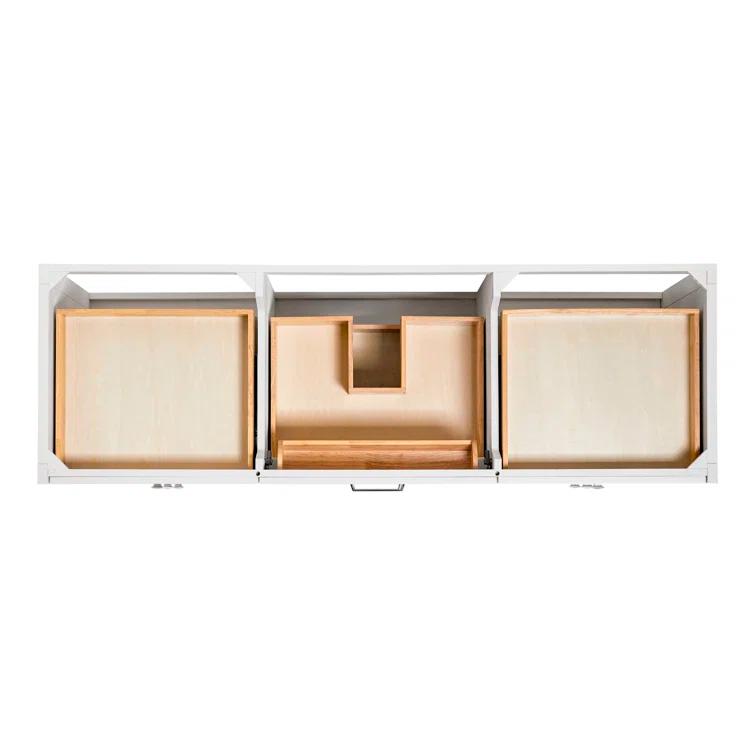 Ariel Monroe 67 Inch Single Rectangular Sink Bathroom Vanity With Pure White Quartz Countertop