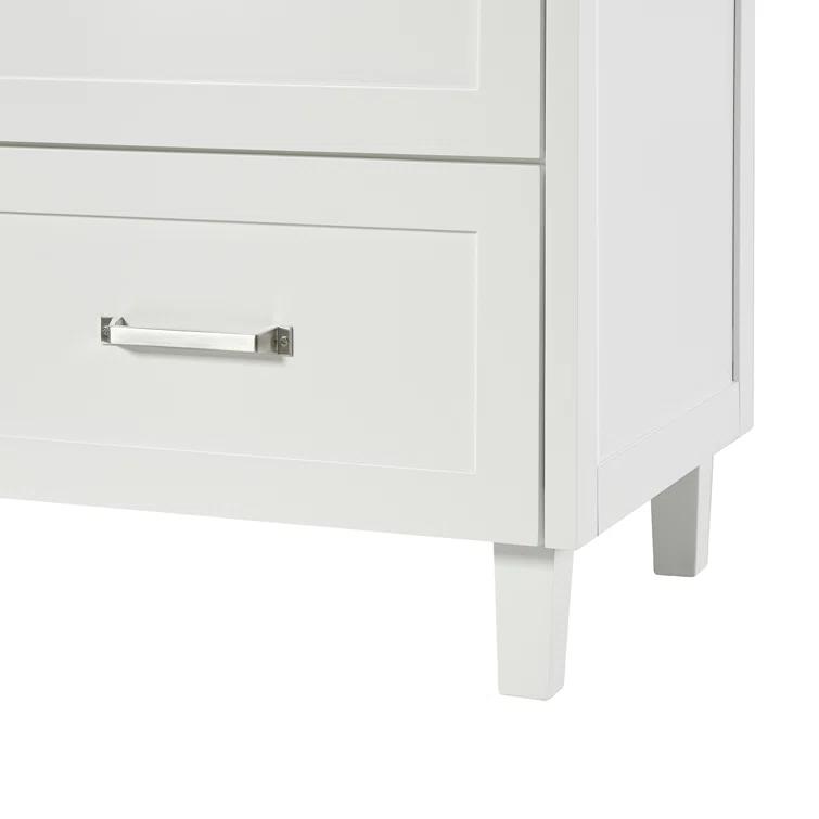 Ariel Monrow 67 Inch Double Oval Sink Bathroom Vanity With Pure White Quartz Countertop