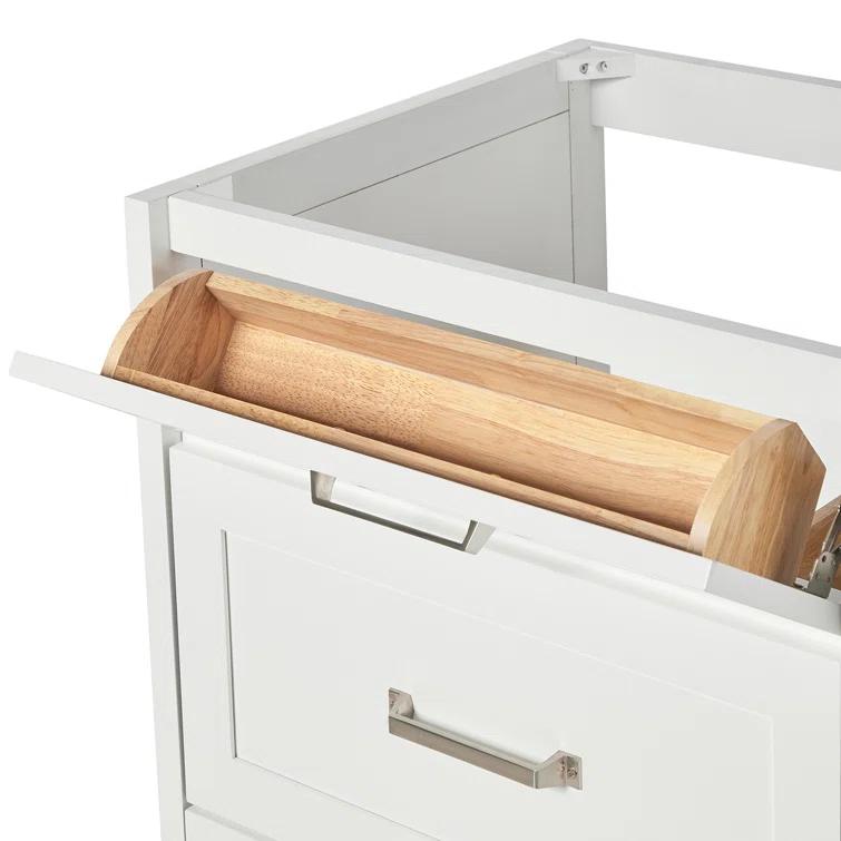 Ariel Monrow 66 Inch Double Oval Sink Bathroom Vanity With Carrara White Quartz Countertop
