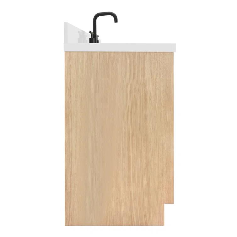 Ariel Kelly 43 Inch Single Rectangular Sink Bathroom Vanity With Quartz Countertop
