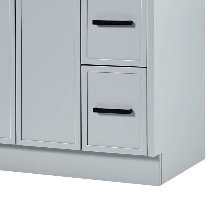 Ariel Kelly 43 Inch Single Rectangular Sink Bathroom Vanity With Quartz Countertop