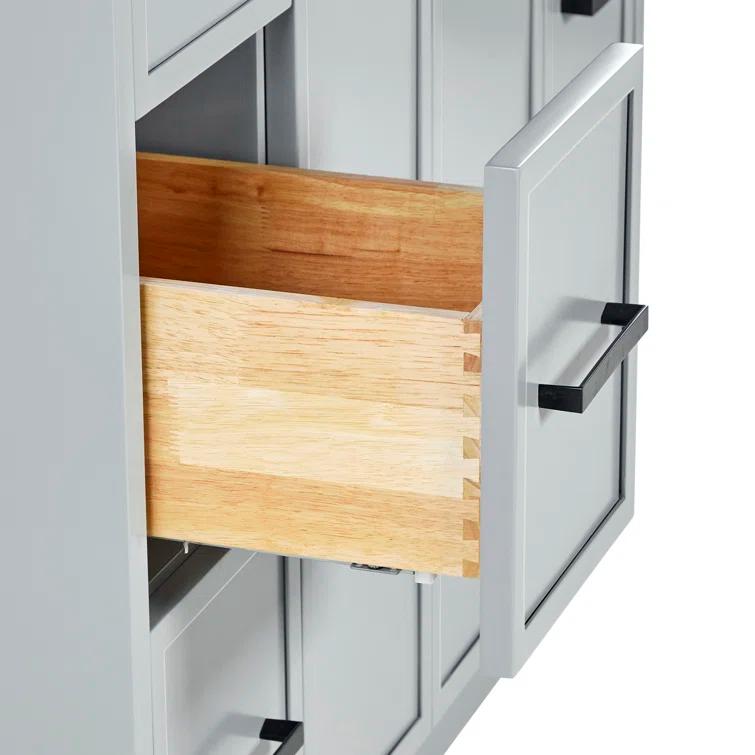 Ariel Kelly 43 Inch Single Rectangular Sink Bathroom Vanity With Quartz Countertop