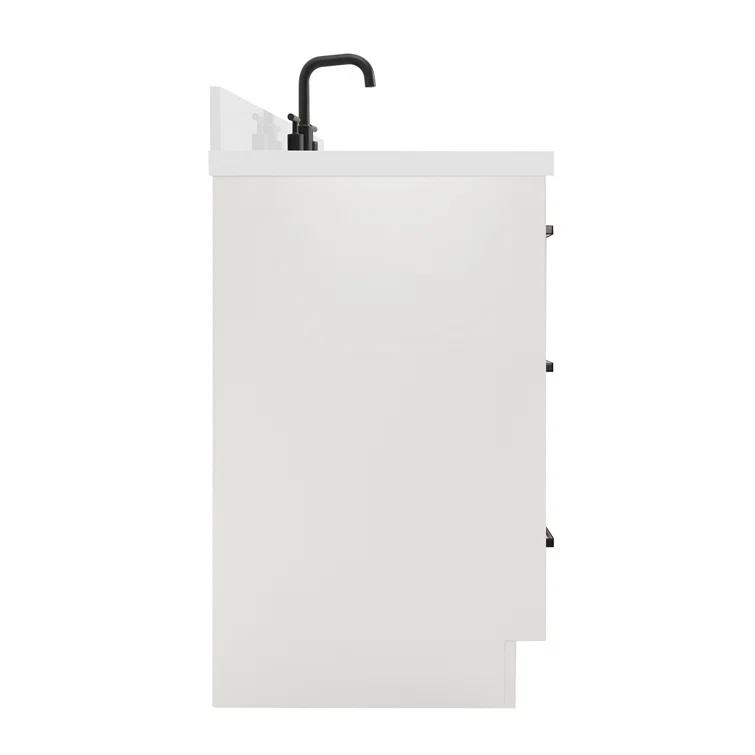 Ariel Kelly 43 Inch Single Rectangular Sink Bathroom Vanity With Quartz Countertop