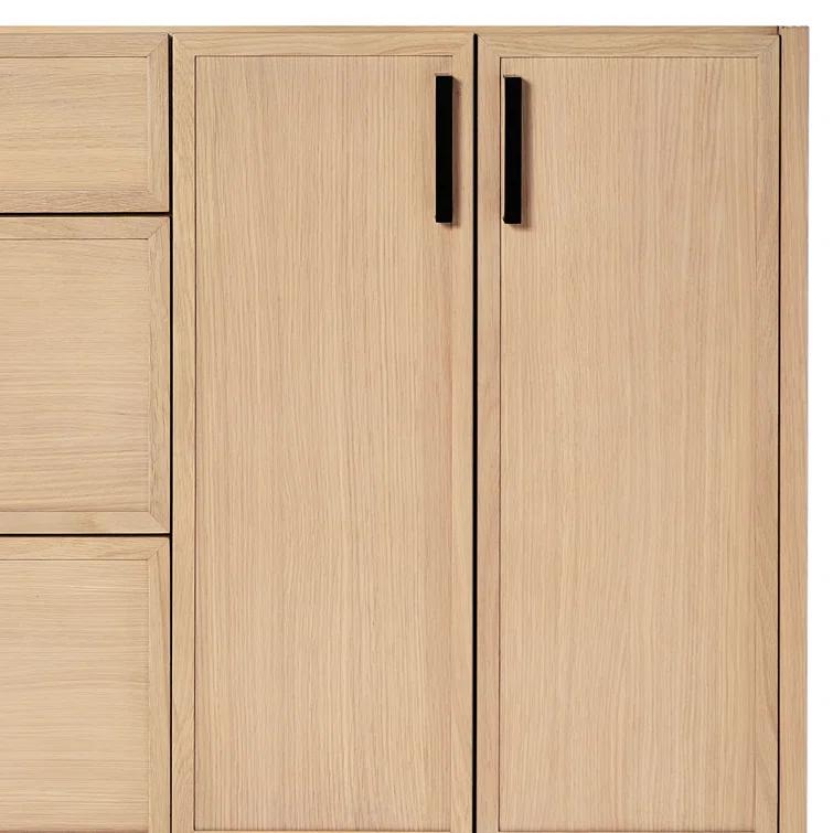 Ariel Kelley 66 Inch Double Sink Base Cabinet In Oak