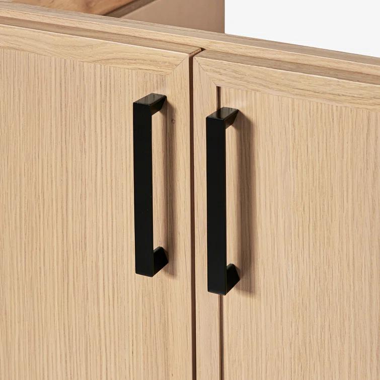 Ariel Kelley 66 Inch Double Sink Base Cabinet In Oak