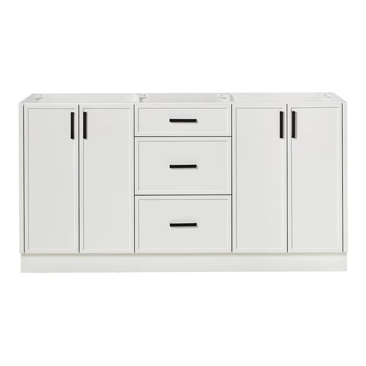 Ariel Kelley 66 Inch Double Sink Base Cabinet In Oak