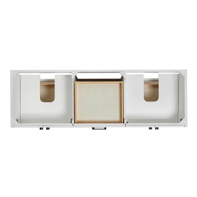 Ariel Kelley 66 Inch Double Sink Base Cabinet In Oak