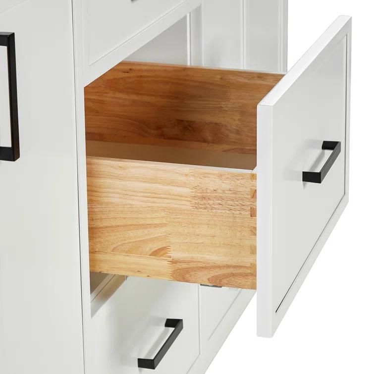 Ariel Kelley 66 Inch Double Sink Base Cabinet In Oak