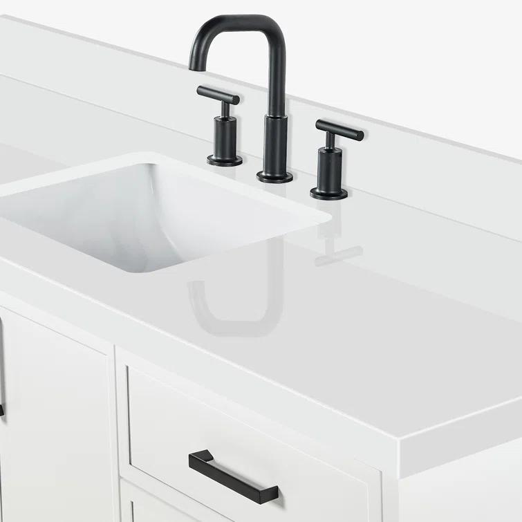 Ariel Kelly 67 Inch Single Rectangular Sink Bathroom Vanity With Pure Quartz Countertop
