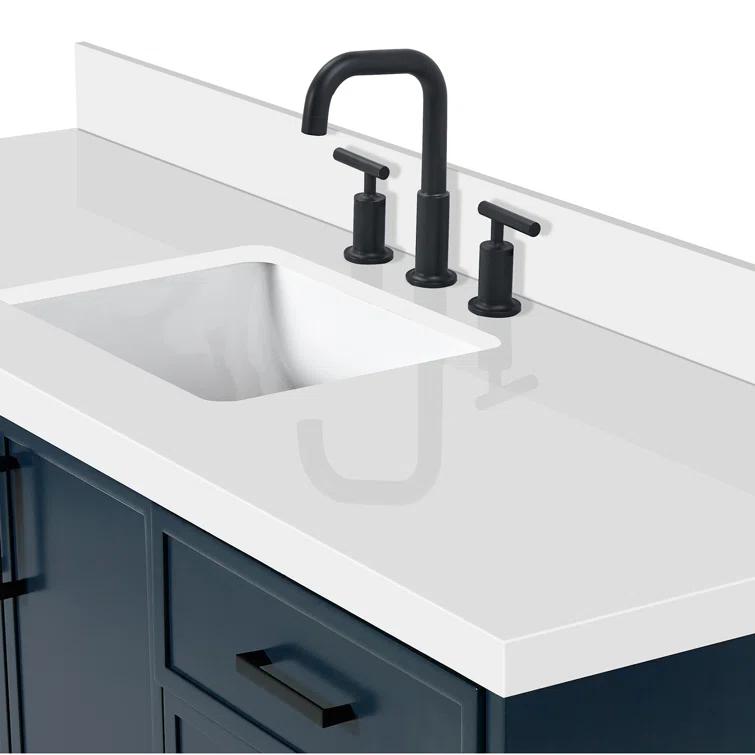 Ariel Kelly 67 Inch Single Rectangular Sink Bathroom Vanity With Pure Quartz Countertop