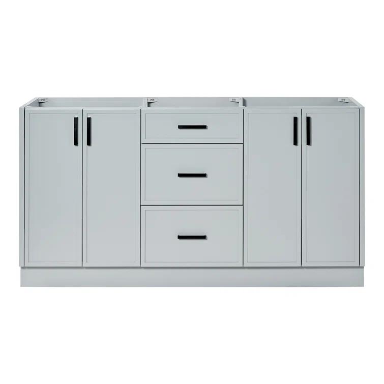 Ariel Kelley 66 Inch Double Sink Base Cabinet In Oak