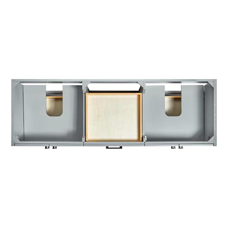 Ariel Kelley 66 Inch Double Sink Base Cabinet In Oak
