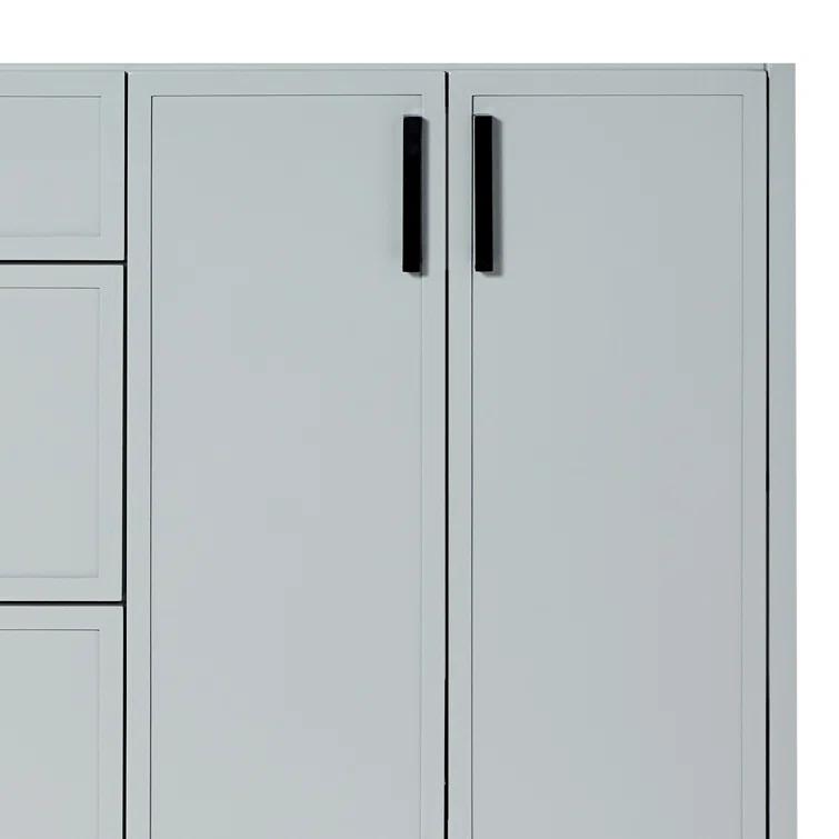 Ariel Kelley 66 Inch Double Sink Base Cabinet In Oak