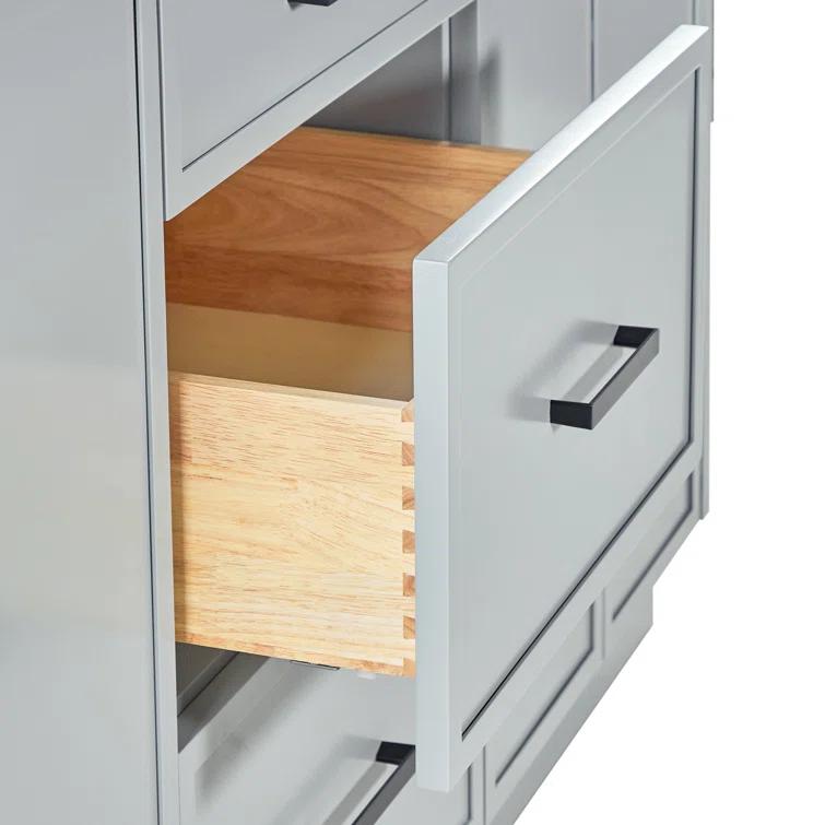 Ariel Kelley 66 Inch Double Sink Base Cabinet In Oak