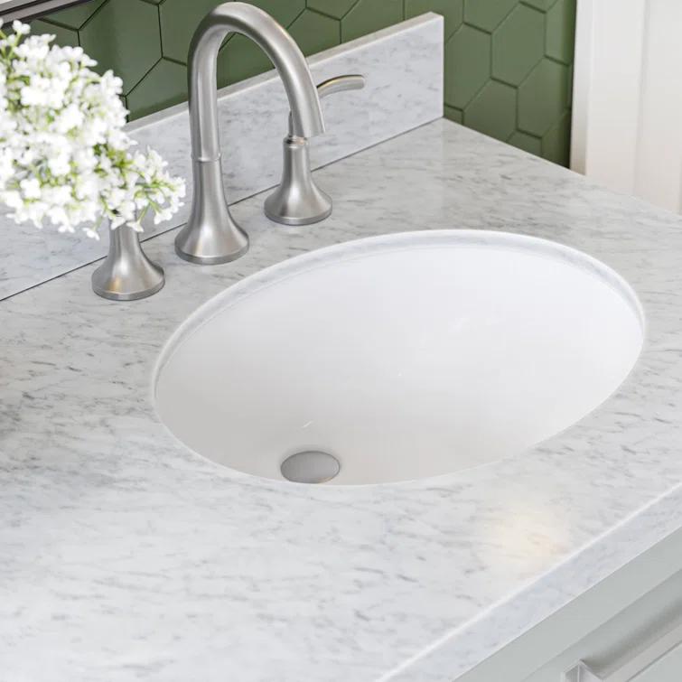 Ariel Bath Ariel Monrow 67 Inch Double Oval Sink Bathroom Vanity With Italian Carrara Marble Countertop