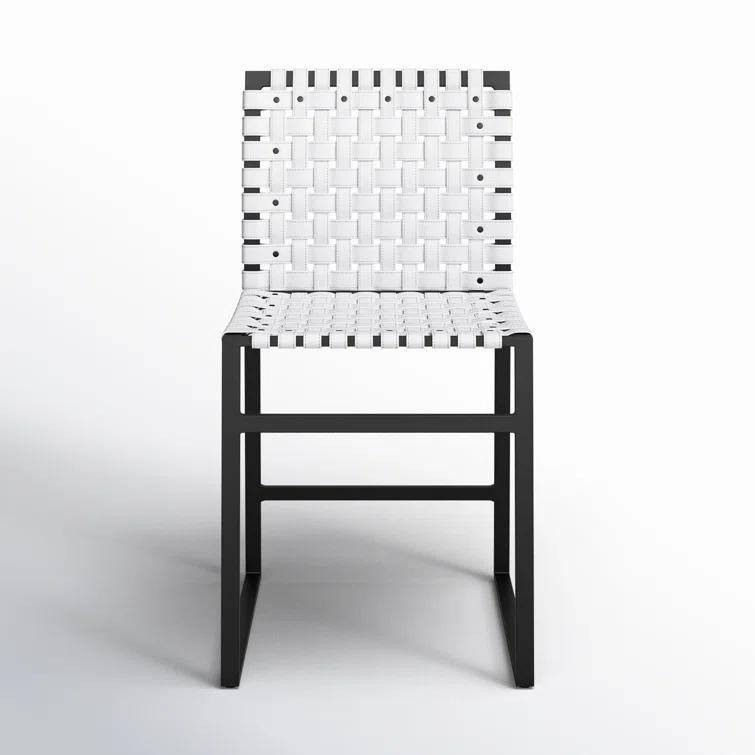 Butler Specialty Company Urban 25" Woven Leather Side Chair In White