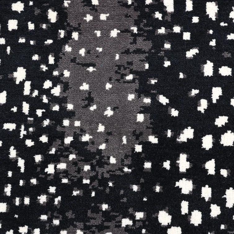 Louis Animal Print Area Rug in Black/White/Gray