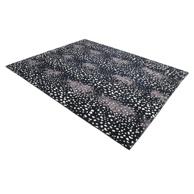 Louis Animal Print Area Rug in Black/White/Gray
