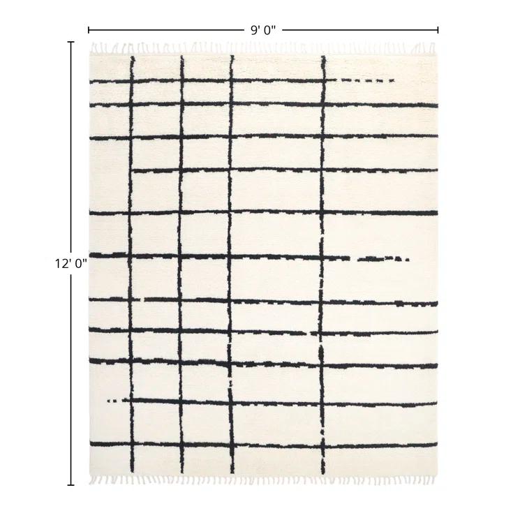Hoxton Ivory/Black Rug