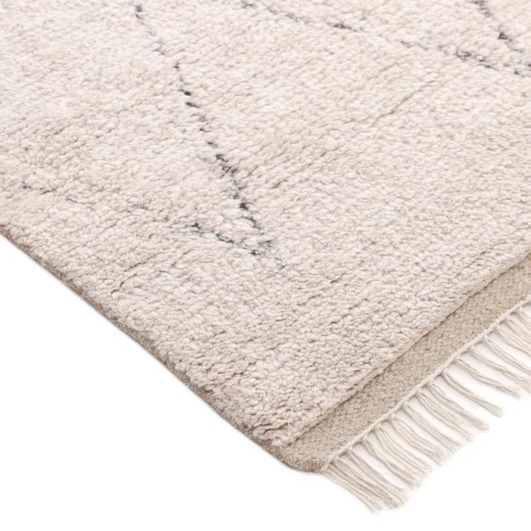 Ferra Hand-Knotted Wool-Blend Moroccan Style Shag Rug - 9' x 12'