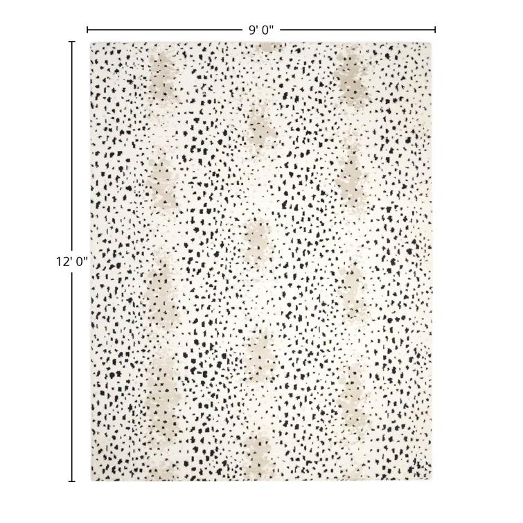 Esmarie Hand-Knotted Wool Rug - Ivory / 9' x 12'