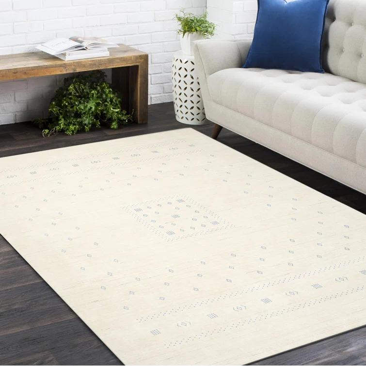 Cyrena Hand-Loomed Wool Rug - Ivory / 9' x 12'