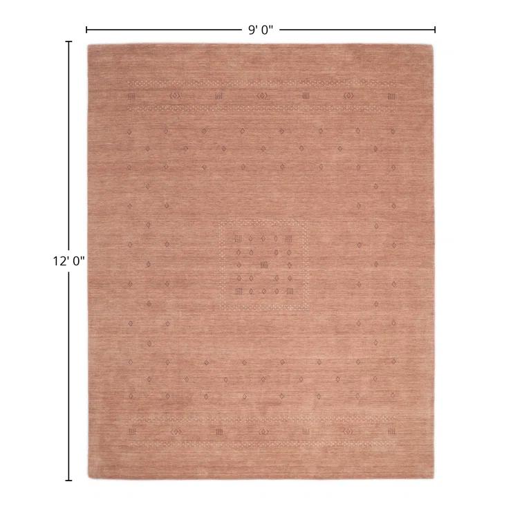 Cyrena Hand-Loomed Wool Rug - Peach / 9' x 12'