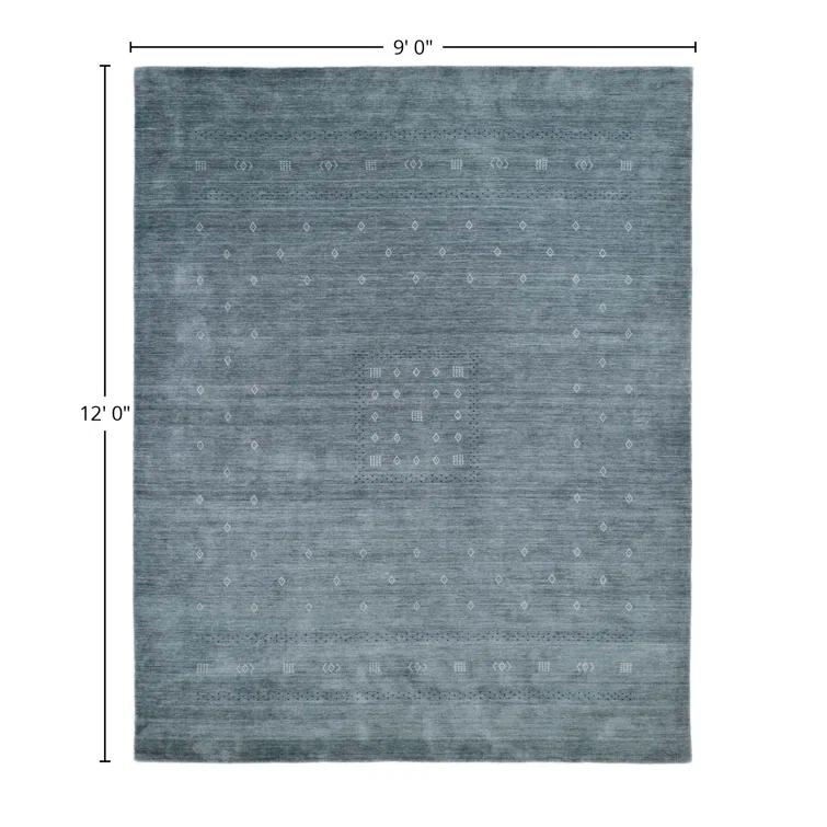 Cyrena Hand-Loomed Wool Rug - Slate / 9' x 12'