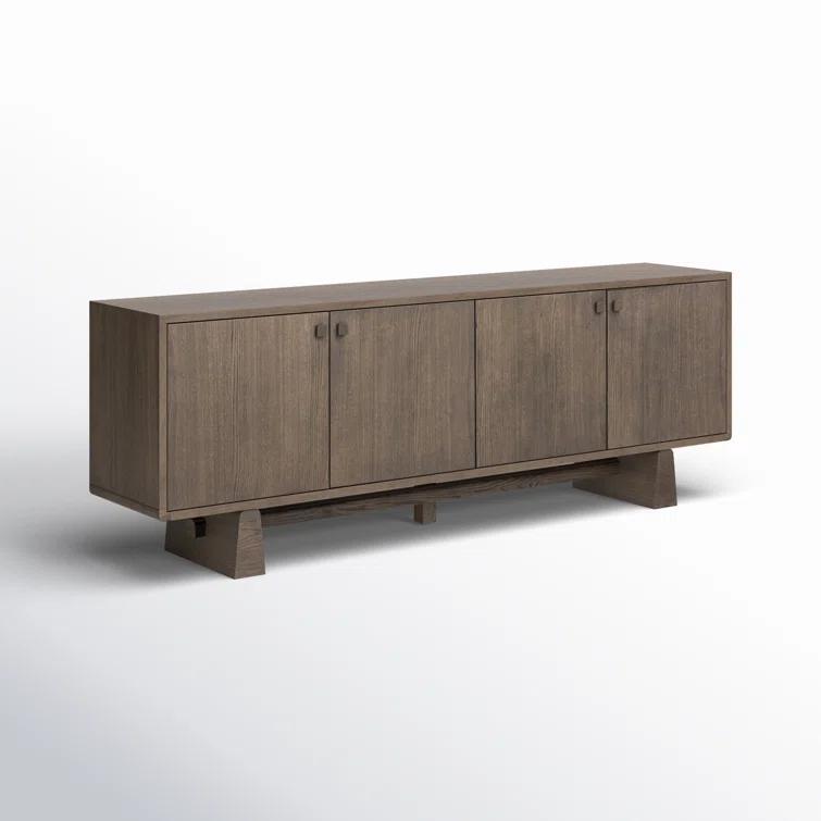 Malmo 94'' Aged Natural Oak Midcentury Sideboard