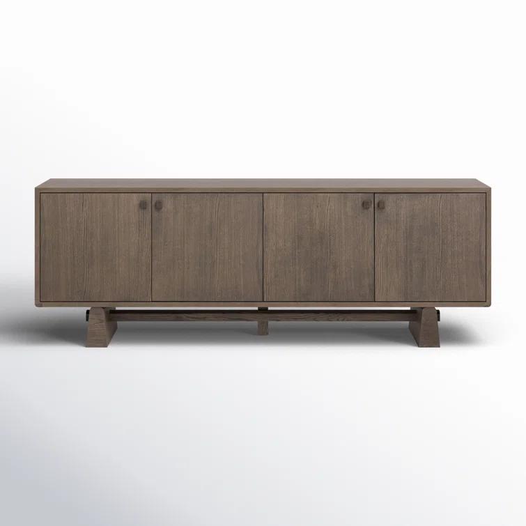 Malmo 94'' Aged Natural Oak Midcentury Sideboard