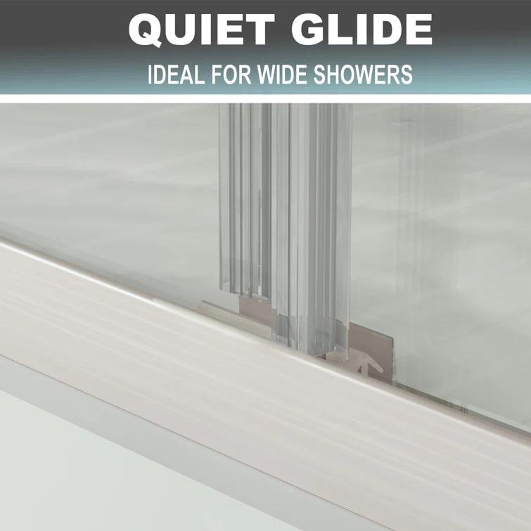 44-48 in.W x 72 in.H Semi-Frameless Sliding Shower Door Clear SGCC Tempered Glass.