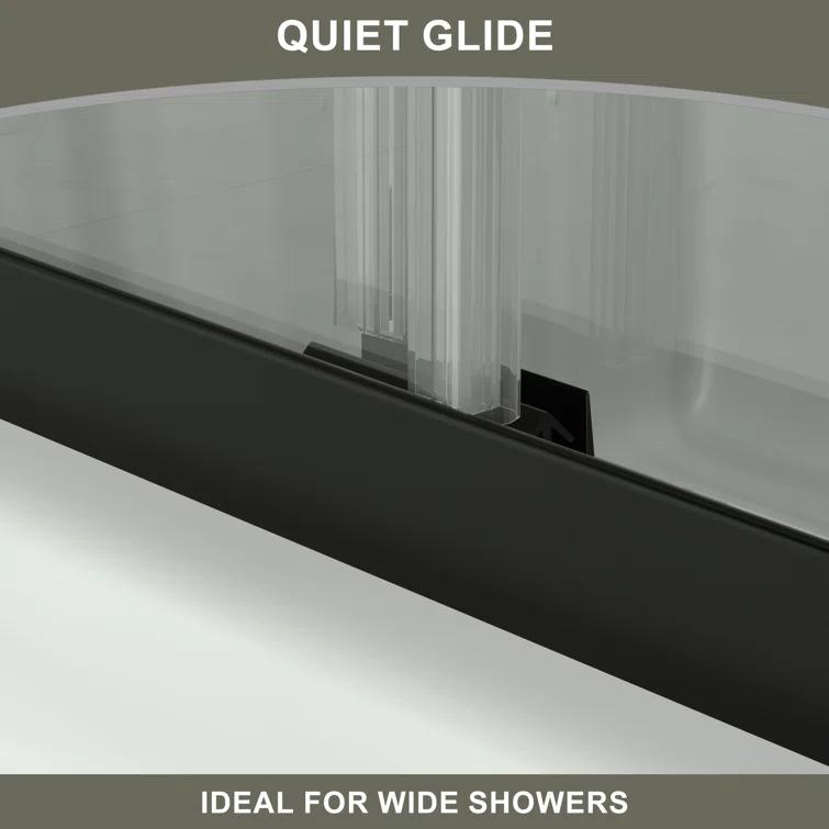 56 - 60 in. W x 58 in. H Semi-Frameless Sliding Bathtub Door in Finish with Clear SGCC Tempered Glass