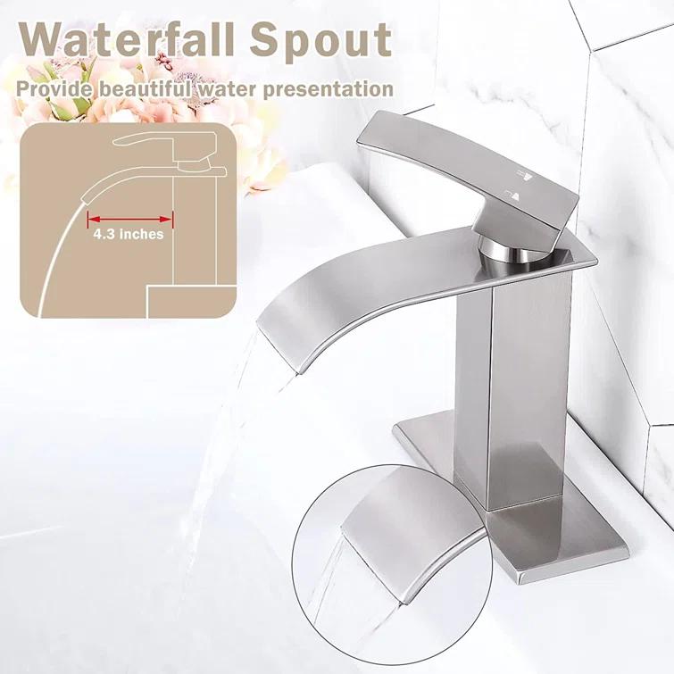 Bathroom Faucet, Single Handle Bathroom Faucets for 1 or 3 Hole Bathroom Sink Faucet