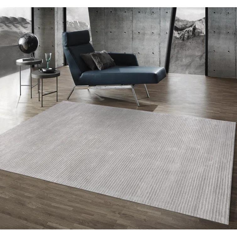 Edgy Hand Tufted Viscose Striped Rug