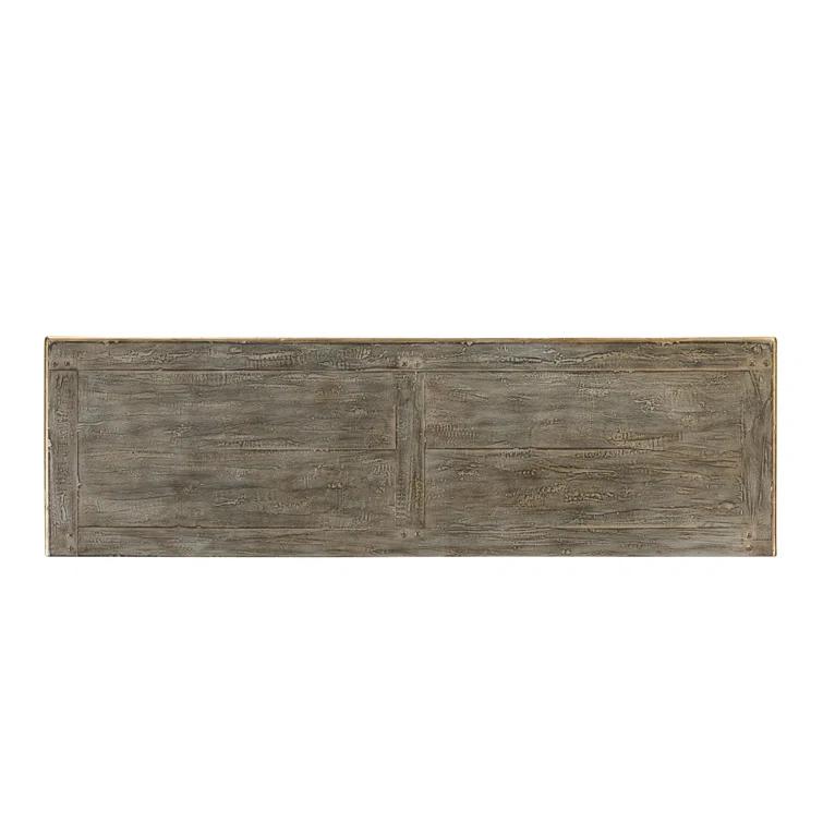 Classic Yet Casual Country House Grey Gilt Console Table with Storage