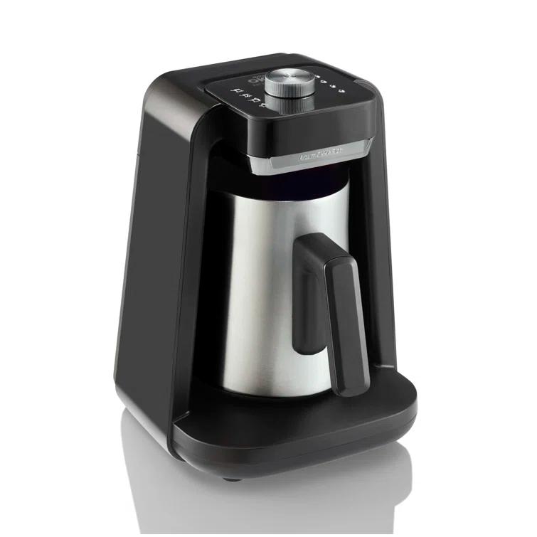 Arzum Okka Rich Spin Pro Turkish Coffee And Hot Beverage Maker, Velvetiser, Milk Frother, 120v, 5 Cups, Stainless Steel Cooking Pot