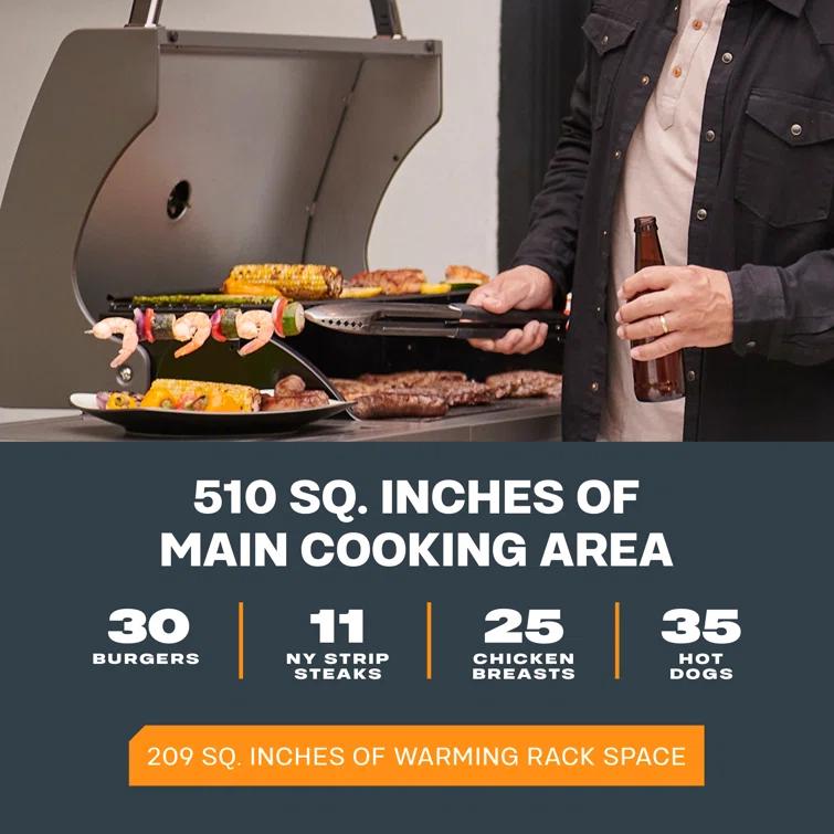 TYTUS Fresno 4 - Burner Freestanding Propane Gas Grill with Side Burner and Cabinet