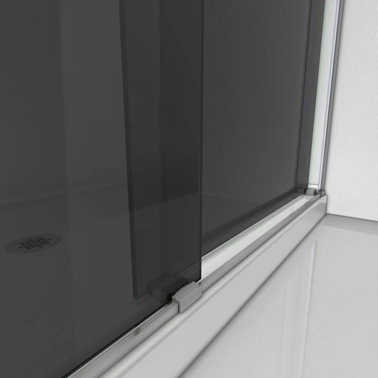 44" - 48" W 76" H Reversible Semi-Frameless Shower Door with ClearMax Technology