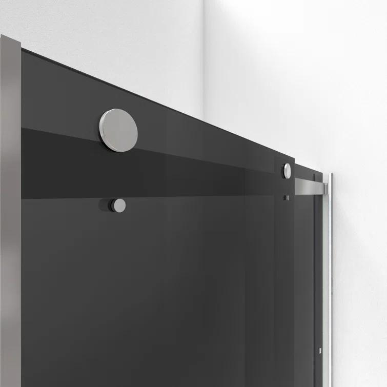 44" - 48" W 76" H Reversible Semi-Frameless Shower Door with ClearMax Technology