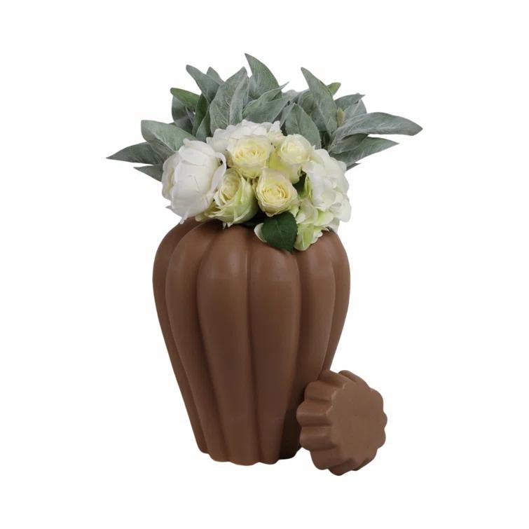 Tukwila Large Brown Stoneware Decorative Jar