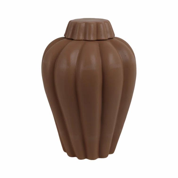 Tukwila Large Brown Stoneware Decorative Jar