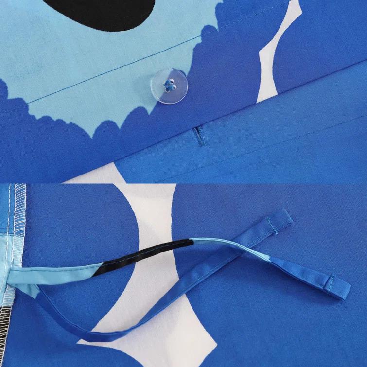 Marimekko Unikko Blue Cotton Duvet Cover Set
