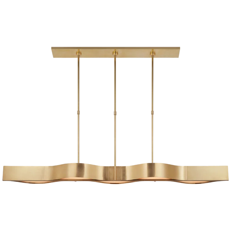 Antique Burnished Brass 60" Linear LED Pendant Light
