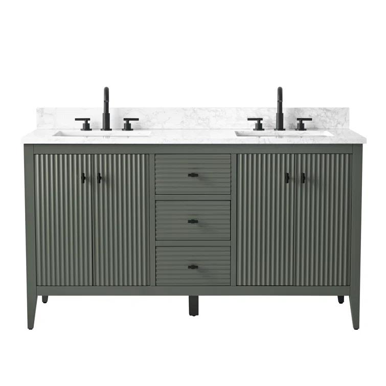 60" Double Bathroom Vanity Set