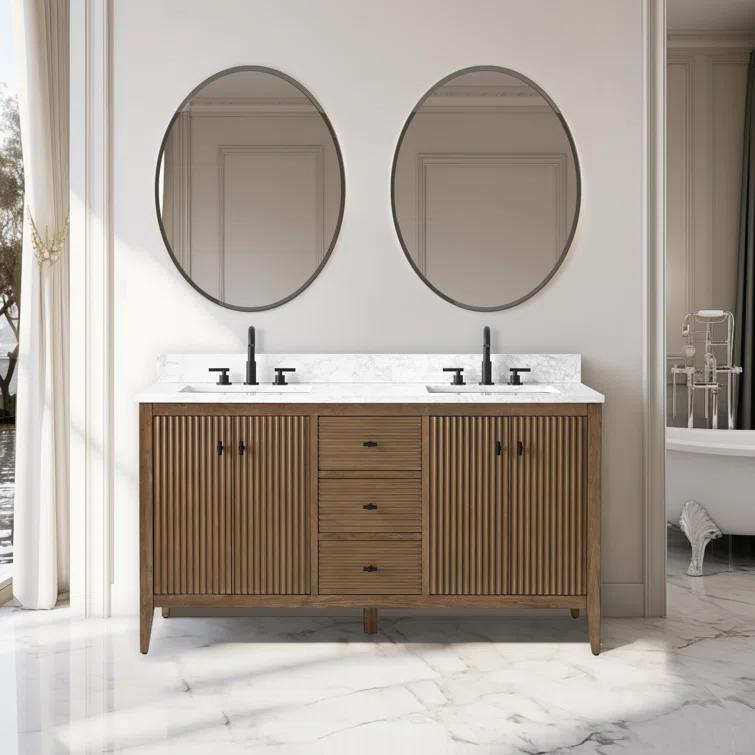 60" Double Bathroom Vanity Set