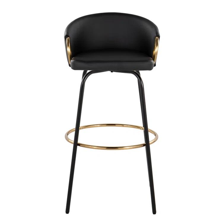 Laurenzio Fixed-Height Faux Leather Bar & Counter Stool