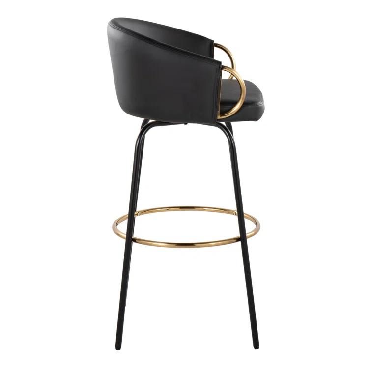 Laurenzio Fixed-Height Faux Leather Bar & Counter Stool