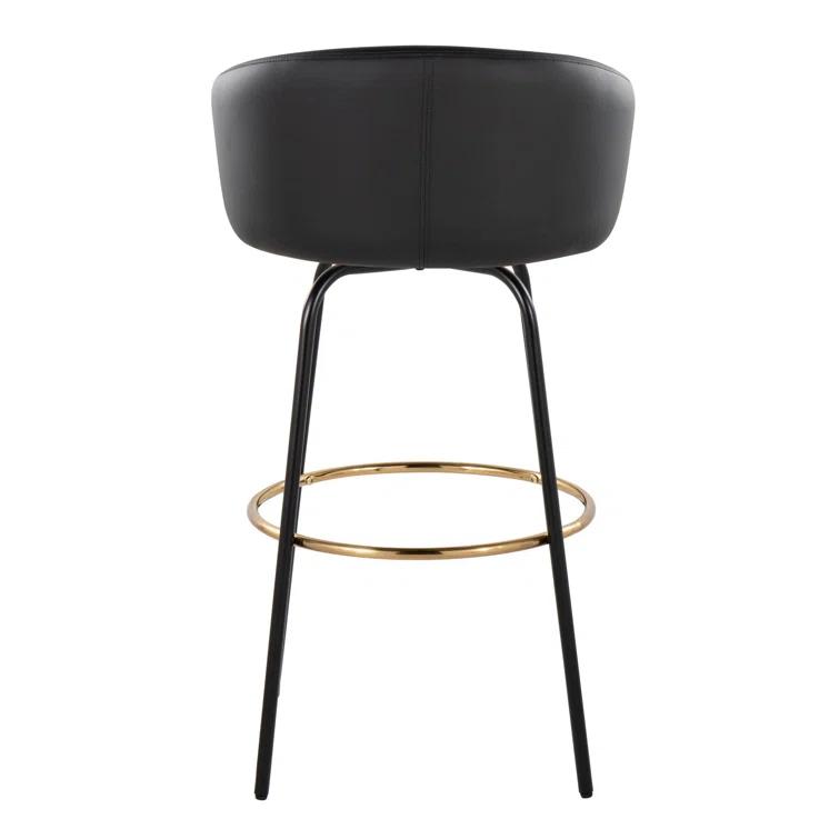 Laurenzio Fixed-Height Faux Leather Bar & Counter Stool